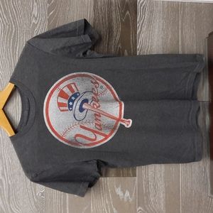 Yankee's baseball  uncle Sam gray T shirt